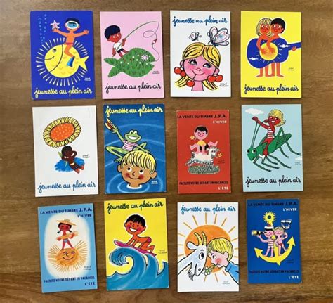 LOT 12 CARTES postales illustrées par Hervé MORVAN années 60 70 EUR