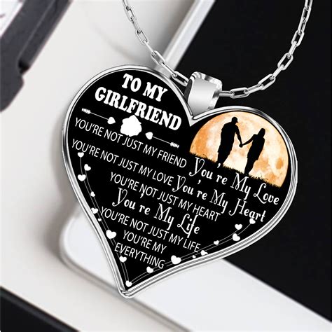 To My Girlfriend Necklace Girlfriend Necklace Best Ts For Girlfriend Birthday Ts For