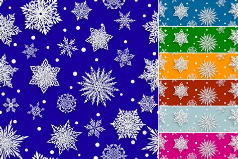 Seamless Patterns with Paper Snowflakes Graphic by 31moonlight31 ...