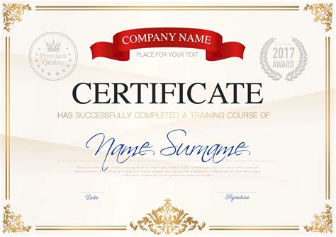 Certificate Of Completion Template 471680 Vector Art At Vecteezy