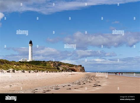 Lossiemouth Beach And Sea Moray Coast Scotland In Summer With Covesea