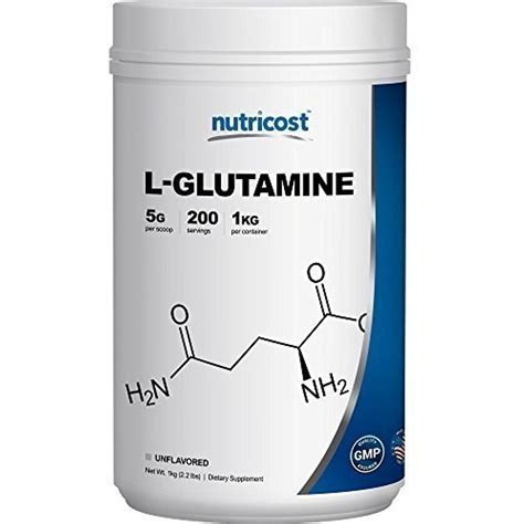 Nutricost L Glutamine Powder Kg Pure L Glutamine Mg Per