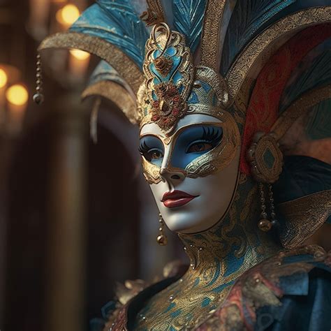 Premium Ai Image Venetian Carnival Mask And Clothing