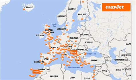 Easyjet Route Map Europe - Freddy Bernardine