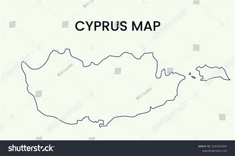 Map Cyprus Outline Map Cyprus Vector Stock Vector (Royalty Free) 2221637267 | Shutterstock