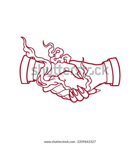 Vector Illustration Shaking Hands Concept Stock Vector (Royalty Free ...