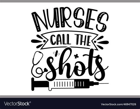 Nurses Call The Shots Royalty Free Vector Image