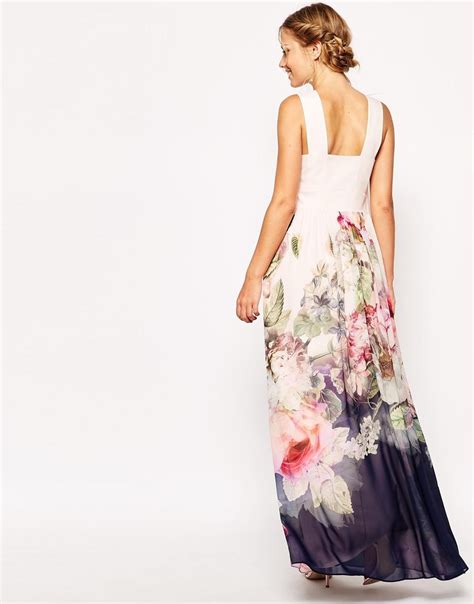 Ted Baker Maxi Dress In Pure Peony Print At Asos Elegant Dresses