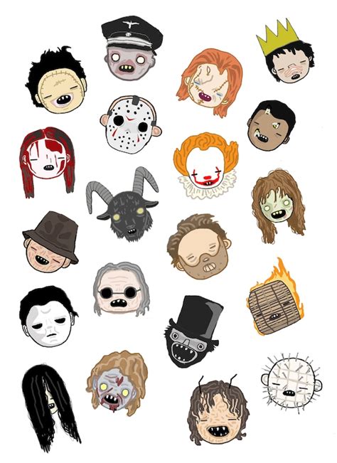 Iconic Horror Movie Characters SVG - Etsy