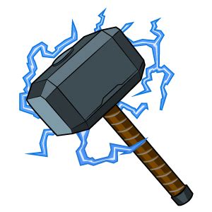 Thor Mjolnir Hammer Sticker Lightning Bolts Decal