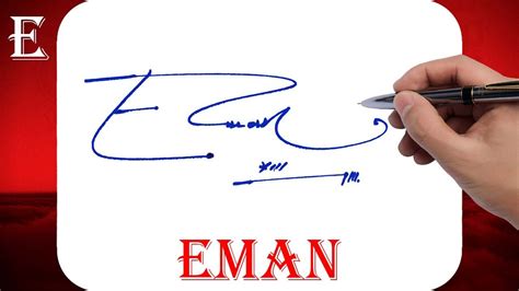 Eman Name Signature Style E Signature Style Signature Style Of My