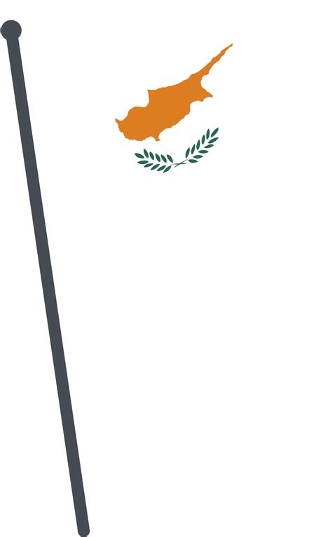 Chipre Bandera Ondulaci N En Polo Nacional Bandera Polo Transparente