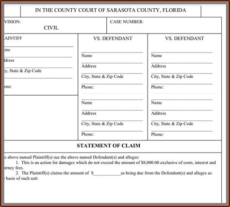 Florida Small Claims Court Forms Broward Claimforms Net