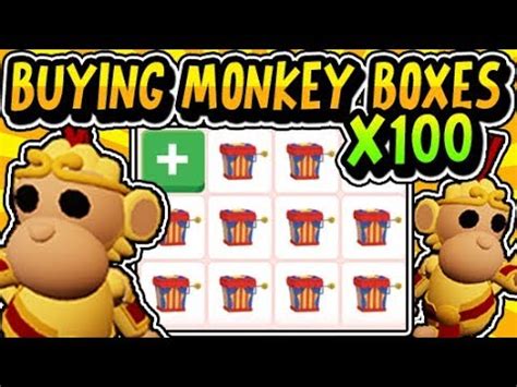 OPENING 100 MONKEY BOXES IN ADOPT ME KING NINJA BUSINESS TOY