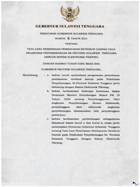 Pergub No 6 Tahun 2021 Pdf