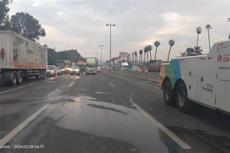 Panamericana Sur gran congestión vehicular se registra por choque de