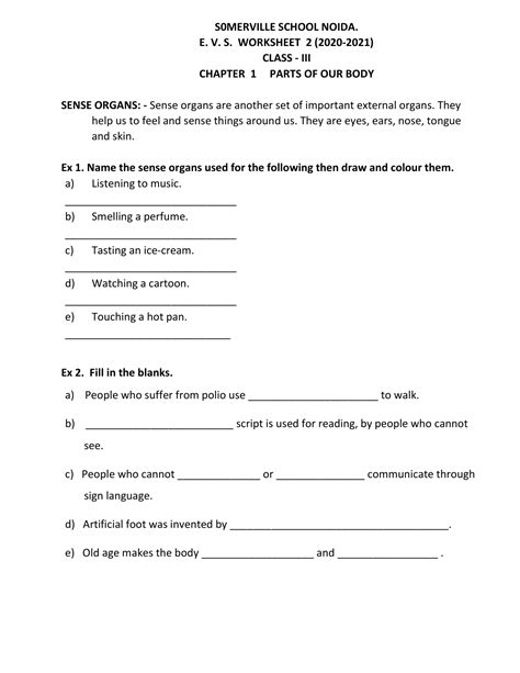 Evs Worksheet For Nd Grade