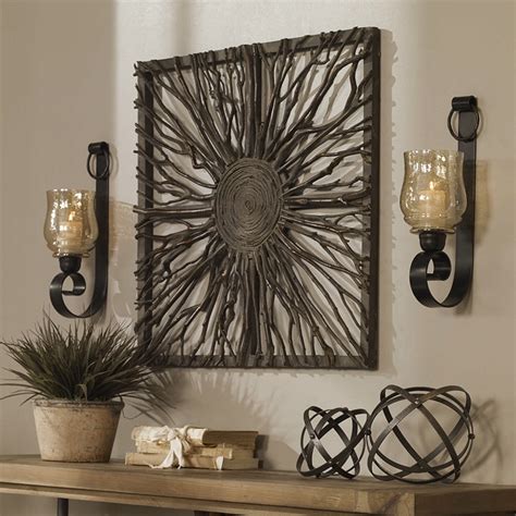 Tuscan Wall Decor Metal Shelly Lighting