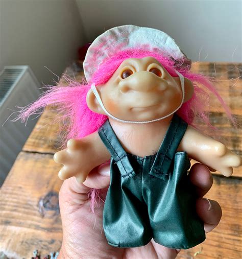 Vintage 1986 Dam Pink Hair Troll Doll Figure In Etsy