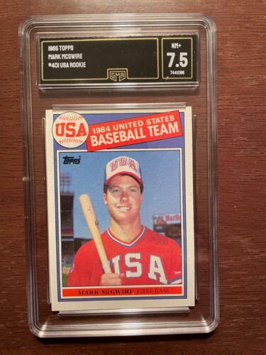 Topps Mark Mcgwire Usa Baseball Team Rc Rookie Gma Nm