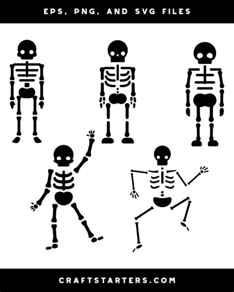 Simple Skeleton Silhouette Clip Art