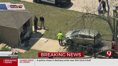 Car Crashes Into House In Nw Oklahoma City Following Pursuit