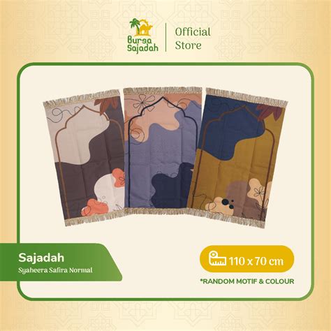 Jual Sajadah Syaheera Safira Normal X Cm Oleh Oleh Haji Dan