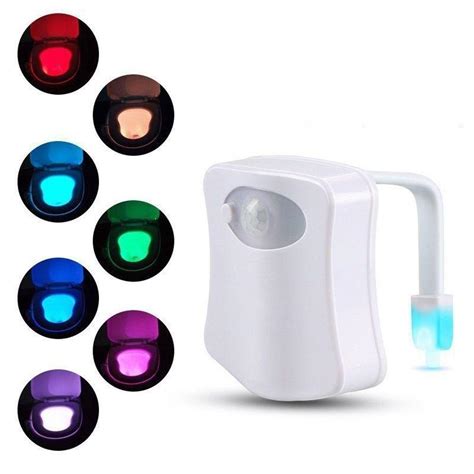 Sensor Luz Led 8 Cores Vaso Sanitário Privada requinte e futurismo as