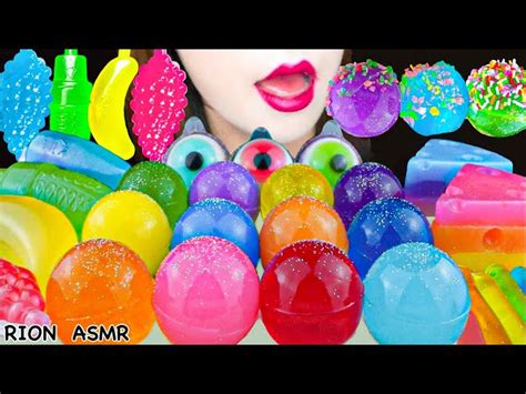 【asmr】rainbow Jelly Party Jelly Ball Sugar Sprinkle Popping Candy