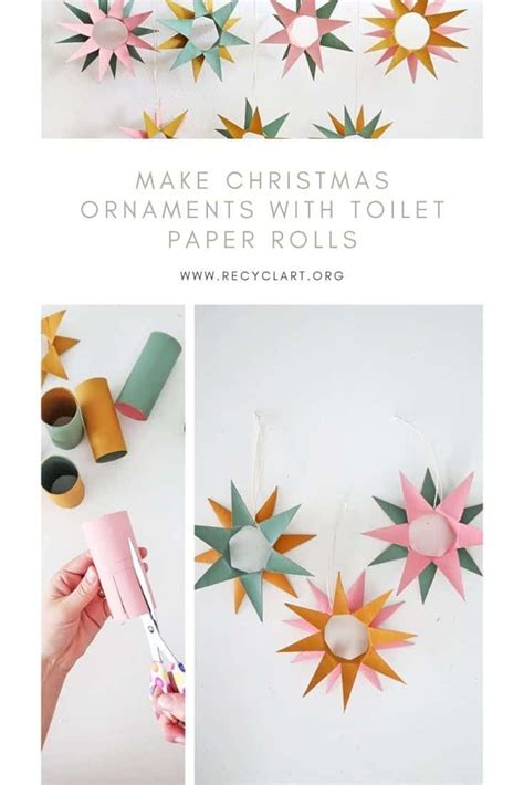 Christmas Ornaments With Toilet Paper Rolls And Some Other Things To Make Them Look Like They