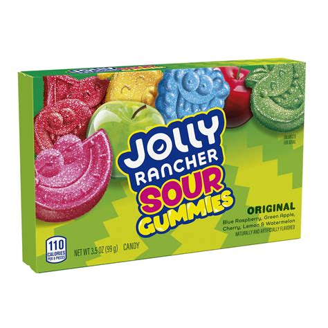 Jolly Rancher Sour Gummies Assorted Fruit Flavored Candy Box 3 5 Oz