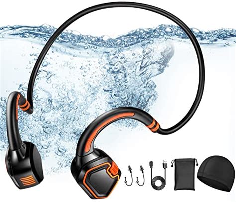 Swimming Headphones Underwater Waterproof Bone Conduction Bluetooth Headphones -Bluetooth 5.1 ...