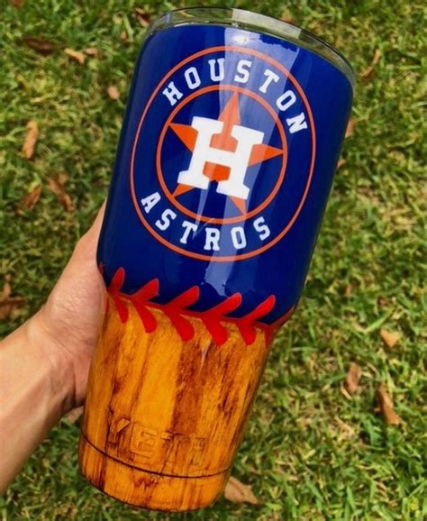 Houston Astros Wood Grain Tumbler Custom Tumblers Tumbler Wood Grain