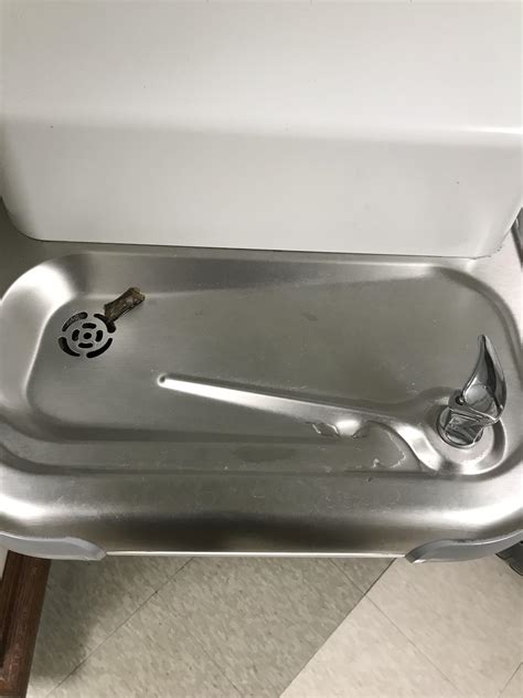 Spitting a chewing tobacco pouch into a drinking fountain. : r/trashy