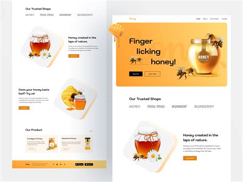 Honey Landing Page By Arafat Mahfuz 🔥 For Ito Team On Dribbble