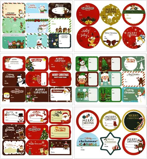 ALLY MAGIC Christmas Sticker Labels 96PCS Christmas Name Gift Tag Xmas