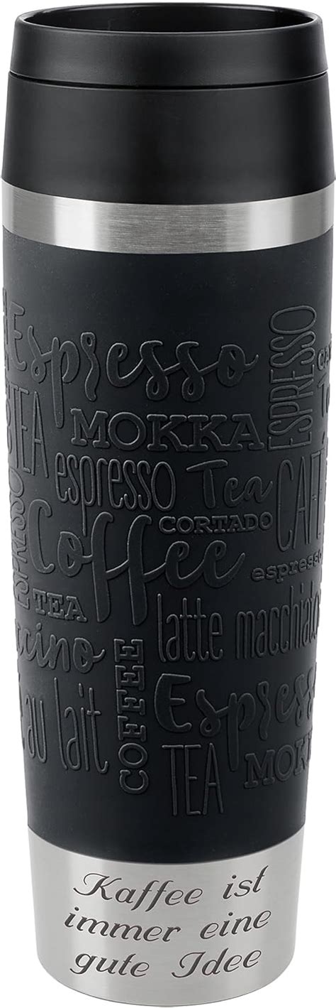 Emsa Thermobecher Travel Mug Classic Grande Schwarz 500 Ml Mit