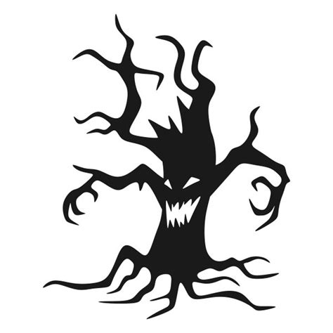 Scary Trees Cuttable Design Png Dxf Svg And Eps File Silhouette Etsy