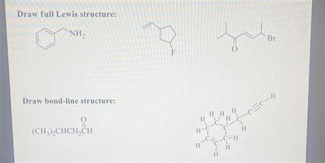 Solved Draw Full Lewis Structure Nh2 Вт F Draw Bond Line