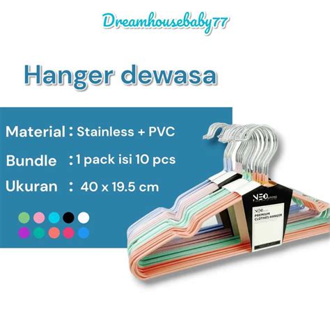 Jual Neo Living Hanger Dewasa Stainless Steel Gantungan Baju Dewasa