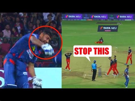 Huge Drama Fight In RCB Vs LSG After Harshal Patel Tried To Mankad R