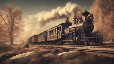 Old Locomotive, Old Western Train Stock Illustration - Illustration of ...