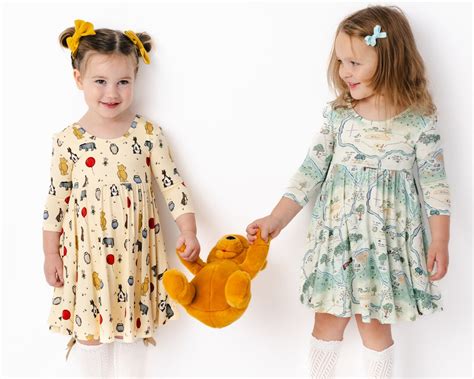 Winnie The Pooh Bamboo Girls Twirl Dress Winnie The Pooh Girls Dress