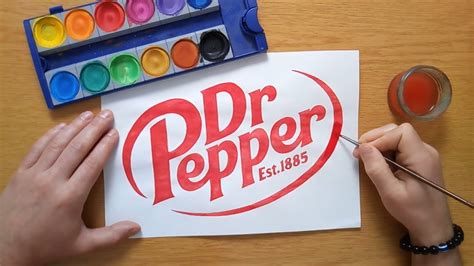 How to draw the Dr Pepper logo - YouTube