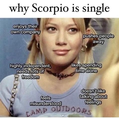 An Image Of A Woman S Face With The Words Scorpio Is Single