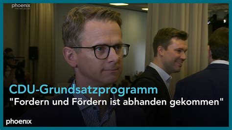 Cdu Grundsatzprogramm Interview Mit Carsten Linnemann Youtube