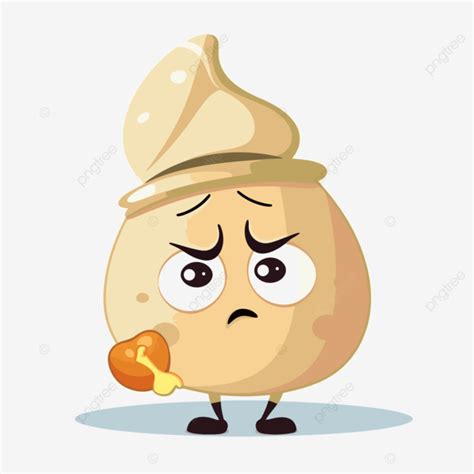 Lies Clipart Cartoon Sad Boiled Eggs Icon Character Cartoon