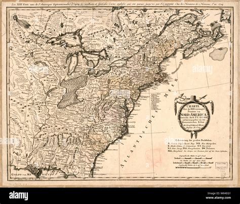 American Revolutionary War Era Maps 1750 1786 490 Charte über de XIII