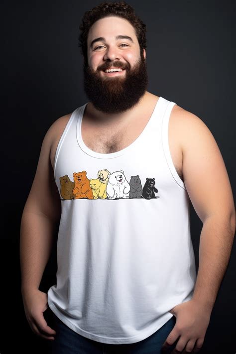 Gay Bear Tank Top Seven Playful Bears Bear Pride Outfit Gay Pride Bear Tank Top Bear