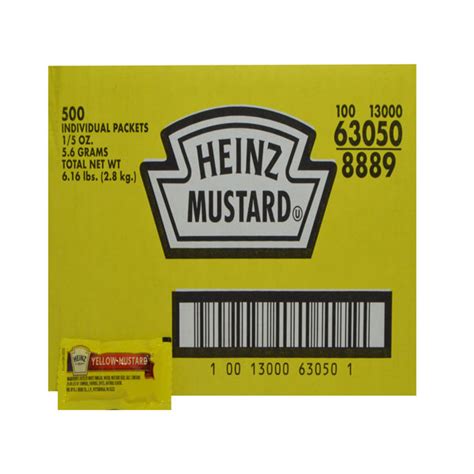 Heinz Mustard Packets Maskas